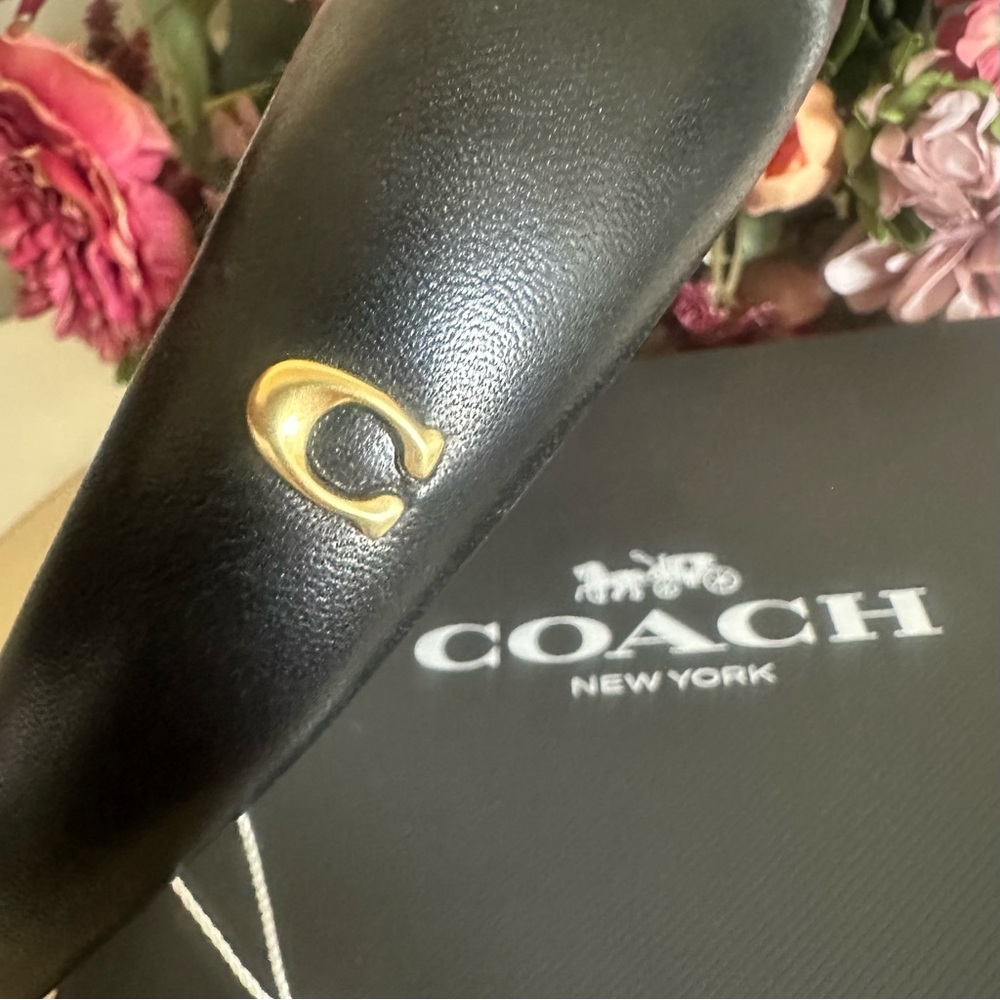 NEW IN BOX Coach Leather Headband - Picture 8 of 13